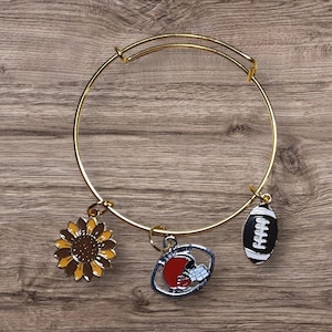 Cleveland Browns football charm bangle