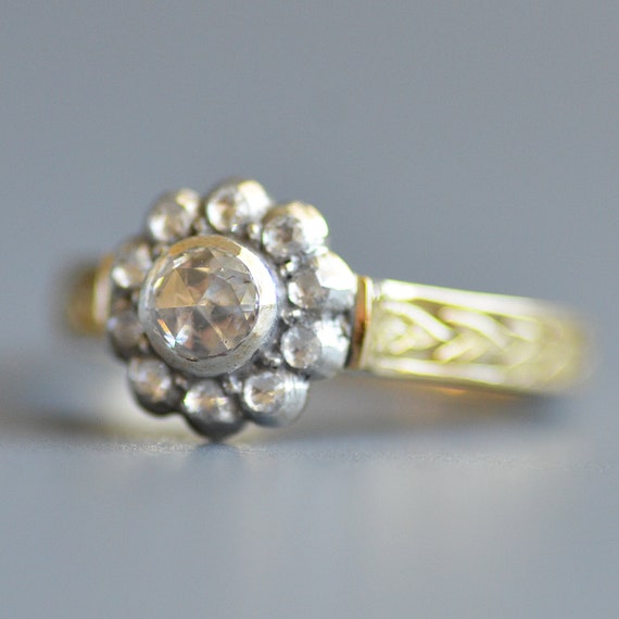 Antique Georgian period rose cut diamond ring mar… - image 7