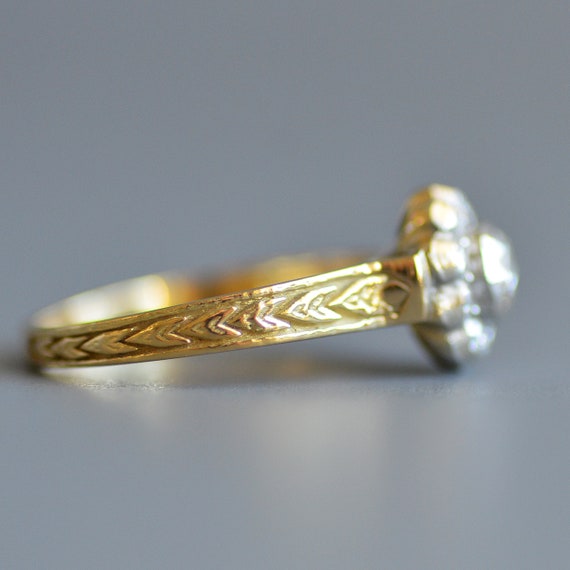 Antique Georgian period rose cut diamond ring mar… - image 3