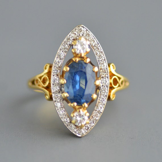 Edwardian navette ring deals