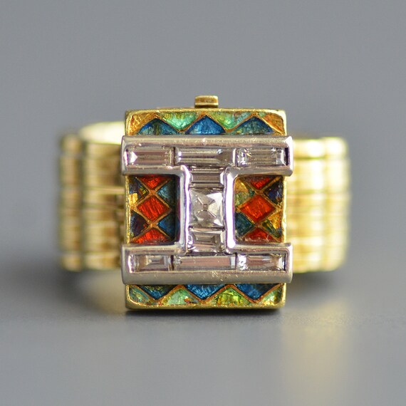HOLD - Rare antique diamond convertible ring brace