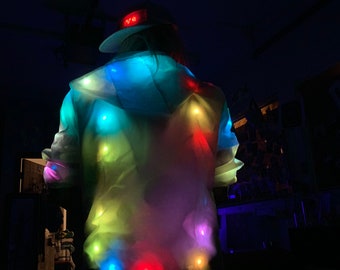 waterproof led glowing jacket
