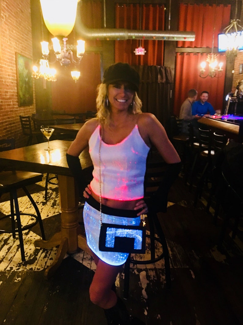 Fiber optic tube top skirt set Fiber optic tube top skirt set