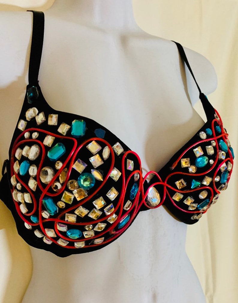 34D pink LED bra