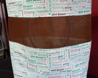 Girl Scout Brown Vinyl Mesh Tote Bag