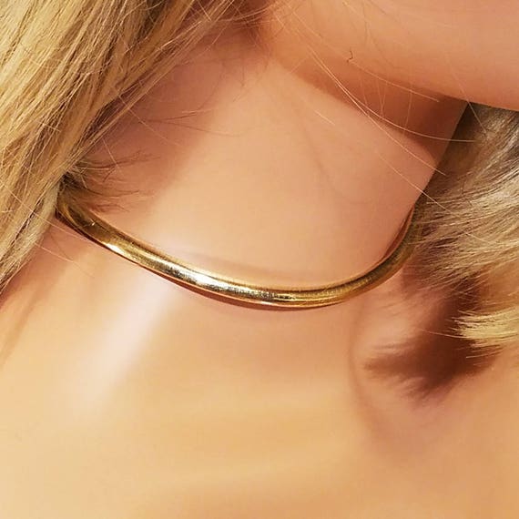 gold omega necklace