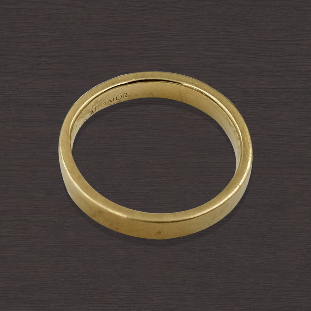 18k White Gold Ring, Minor Scratches Gold Ring, 18K Solid White Gold