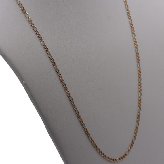 Two tone white and yellow gold chain sale