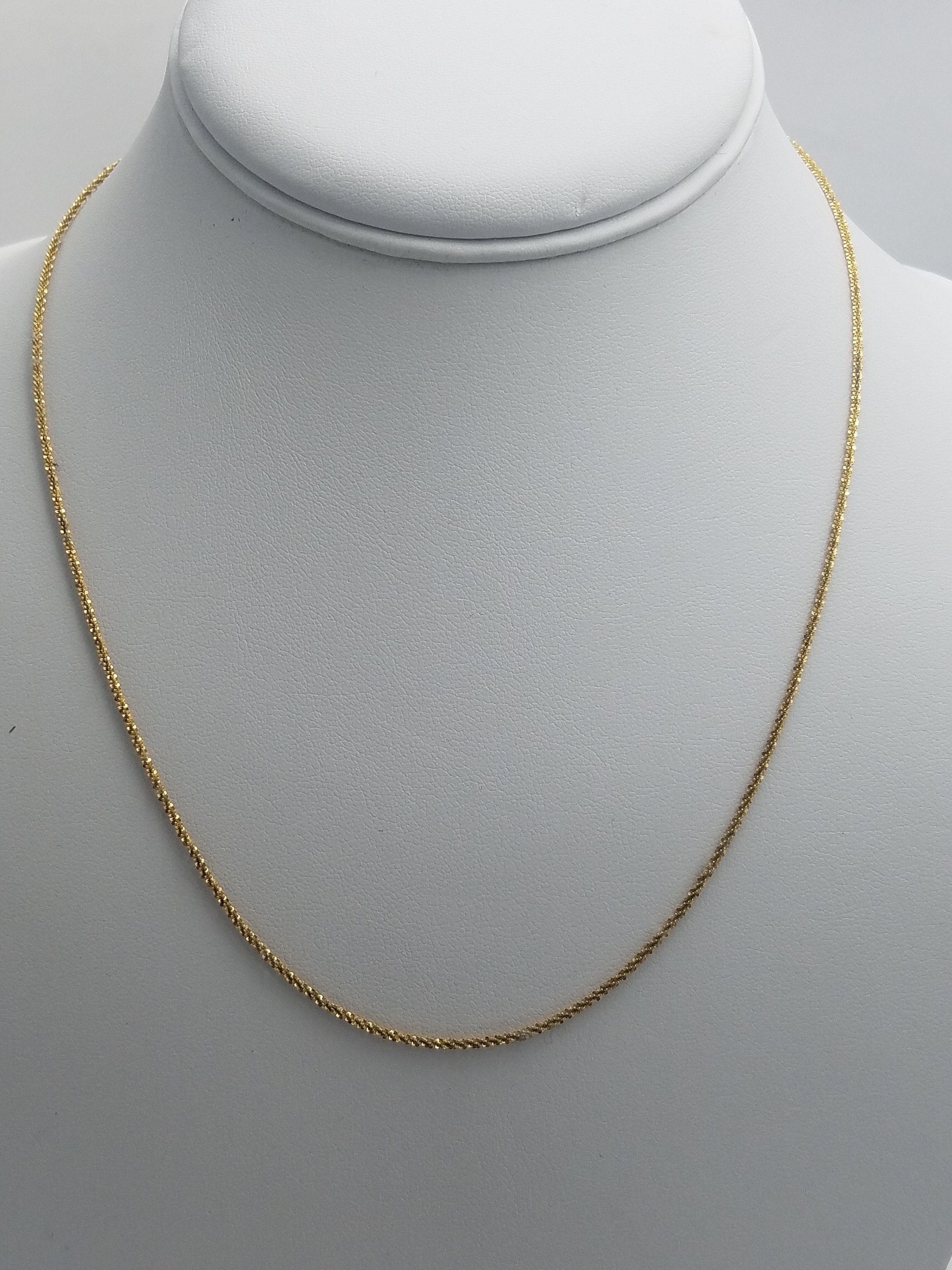 Collar collar de oro 14K oro amarillo sólido hecho a mano Etsy