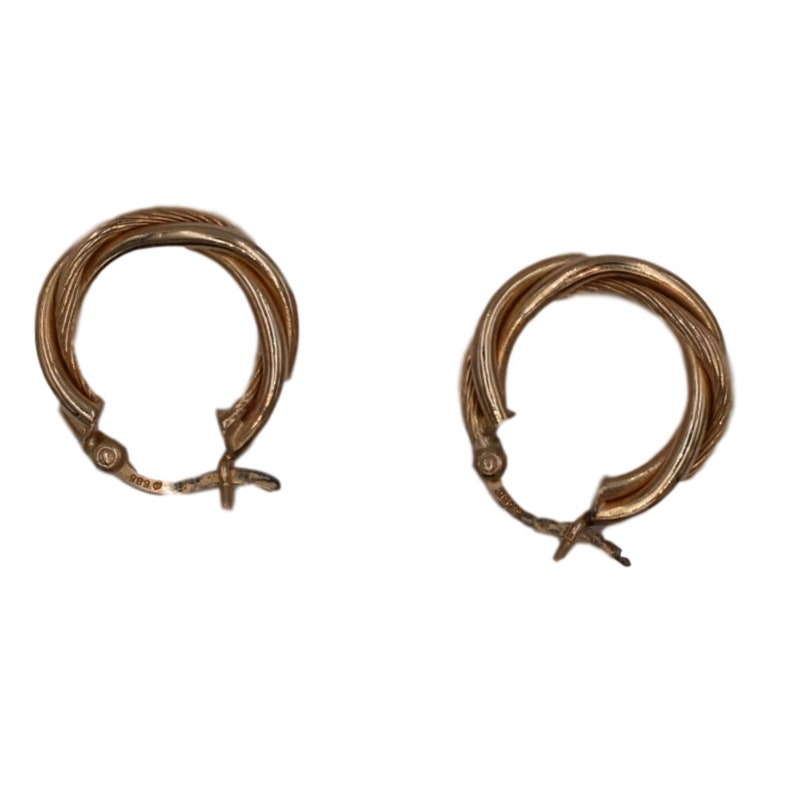 14k Hoop Earrings, 14k Hollow Gold Hoop Earrings, Light Weight Gold Earrings, Women's Gift image 2