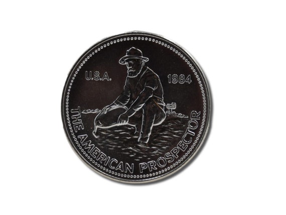 1 Oz .999 Pure Silver Coin Engelhard the American Prospector, Silver  Investment, Silver Coin, 1984 