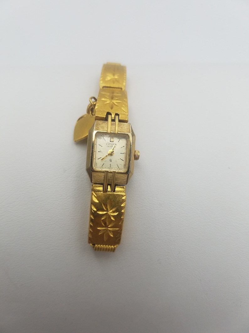 24k Vintage Gold Citizen Watch, Solid Yellow Gold Citizen Watch, Gift for Her, Perfect Gift Free Shipping image 2