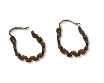 10k Gold Earrings, 10k Unique gold earrings, lightweight gold earrings, gift for her, hoop earrings
