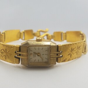 24k Vintage Gold Citizen Watch, Solid Yellow Gold Citizen Watch, Gift for Her, Perfect Gift Free Shipping image 10