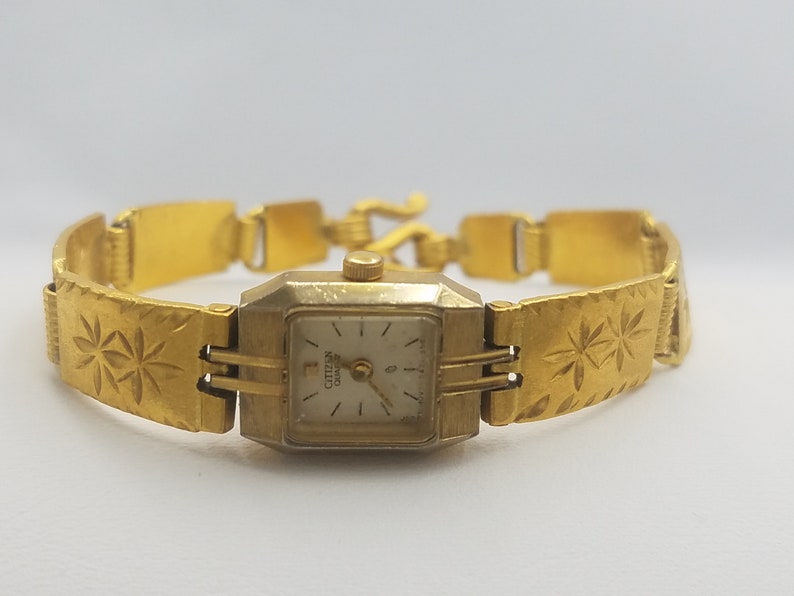 24k Vintage Gold Citizen Watch, Solid Yellow Gold Citizen Watch, Gift for Her, Perfect Gift Free Shipping image 10