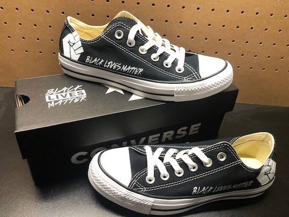 Black Lives Matter Custom Low Top Chuck 