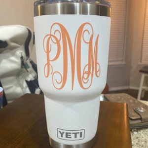 Vinyl monogram decal sticker