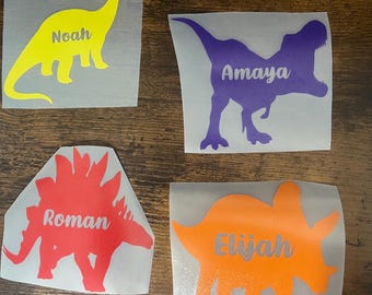 dinosaur name decal, dinosaur decal