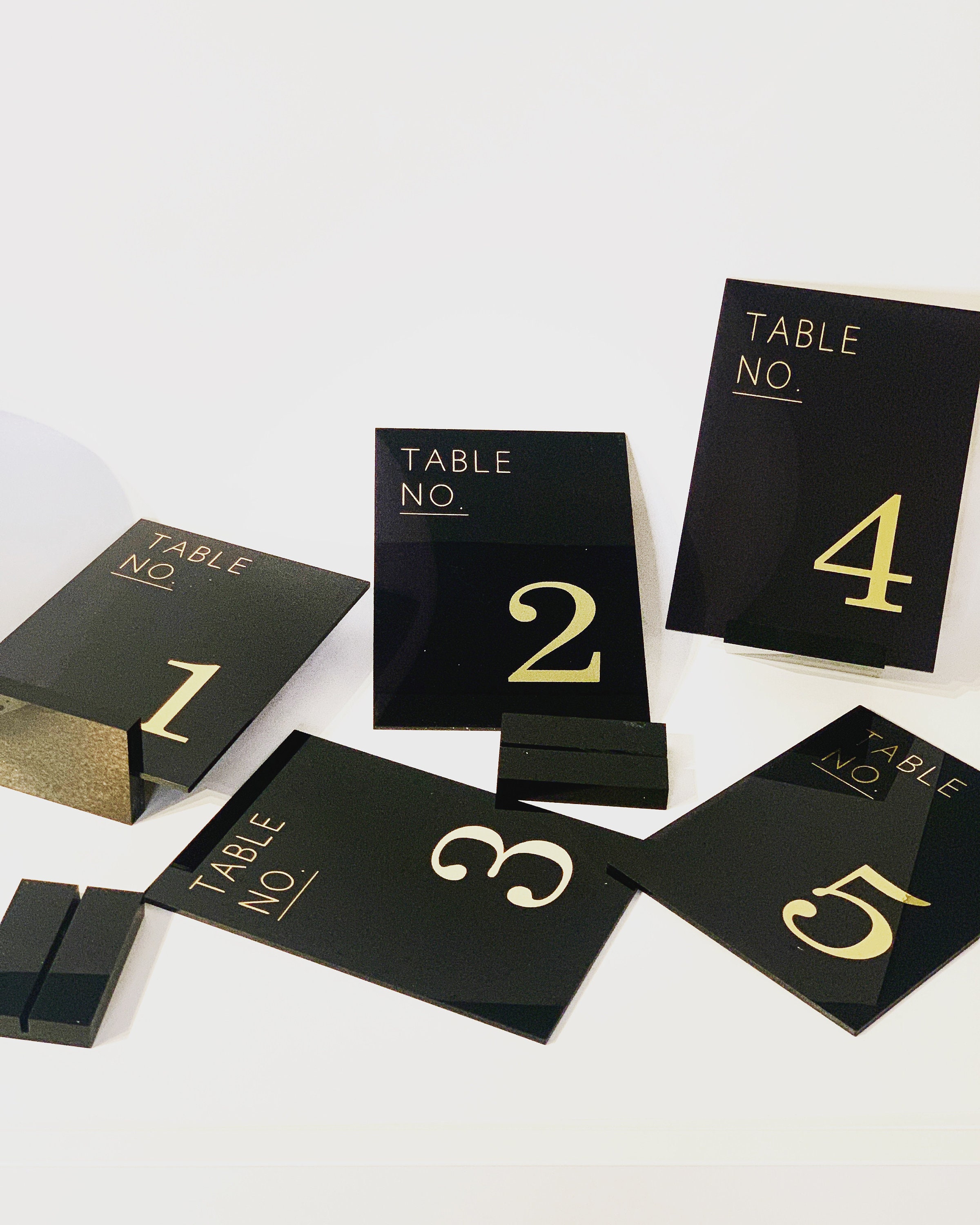 Black Acrylic Table Numbers Gold Chrome Table Numbers Acrylic Table
