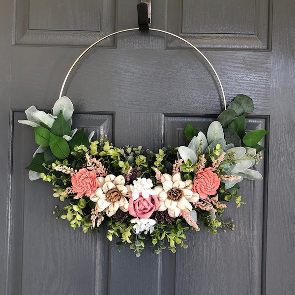 Summer wreath, Summer wreaths for front door, Spring wreath, Summer wreath, Spring wreaths for front door, wreaths