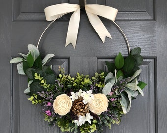 Spring wreath, Spring wreaths for front door, Summer wreath