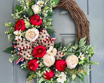 Patriotic wreath, Fourth of July wreath, 4th of July wreath, flag wreath, 4th of July, Fourth of July wreath, patriotic wreath, wreath