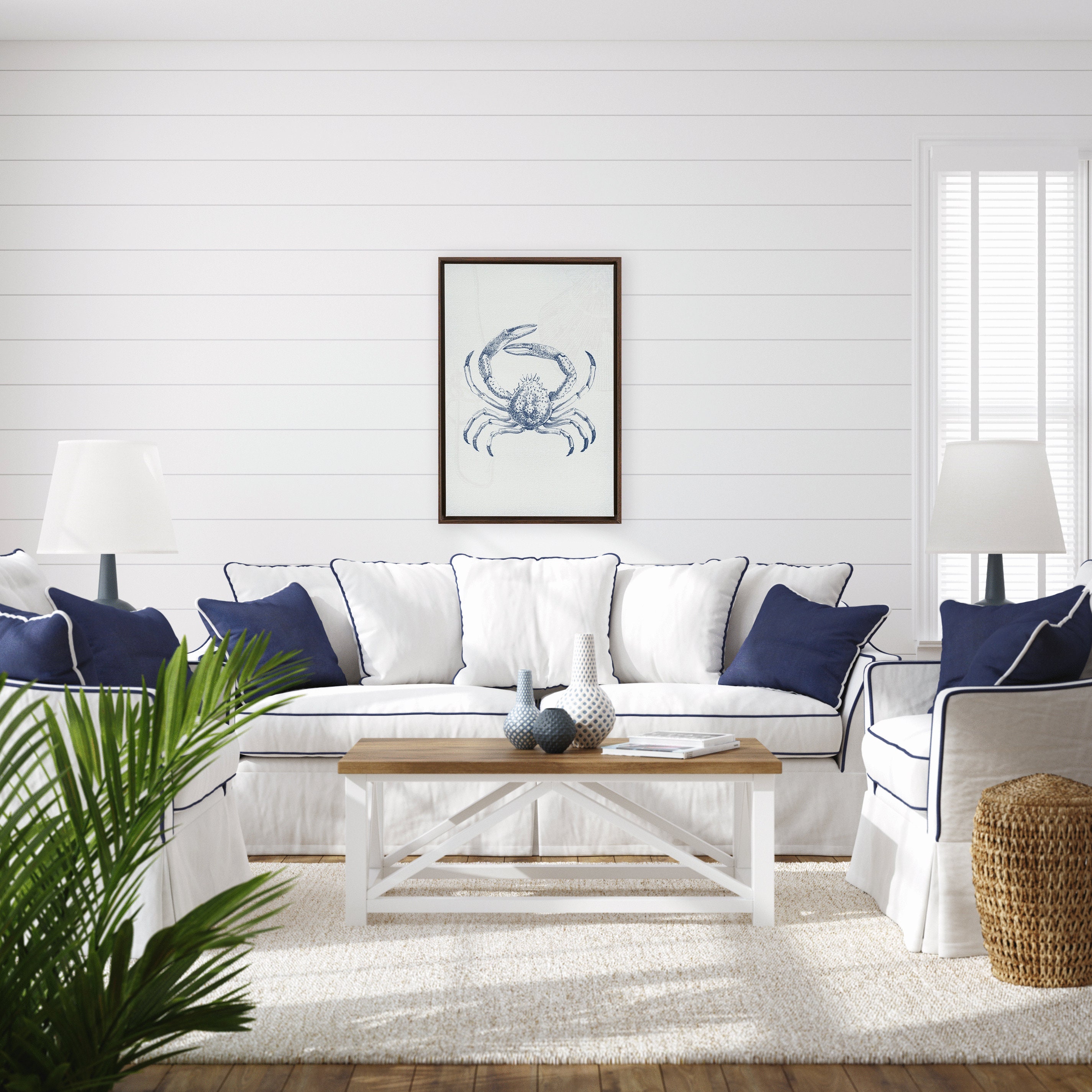 Decoración de cangrejo náutico arte de pared náutica arte de | Etsy