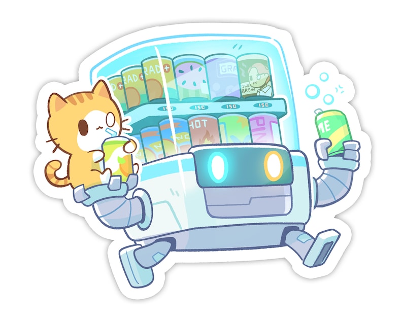 Vending Machine Vinyl Sticker 3 Etsy