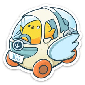 Yolkswagen Hatchback Vinyl Sticker (3")