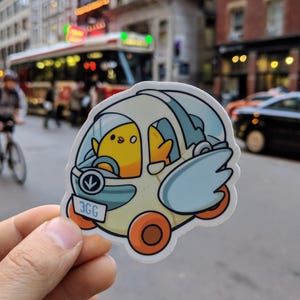 Yolkswagen Hatchback Vinyl Sticker (3")