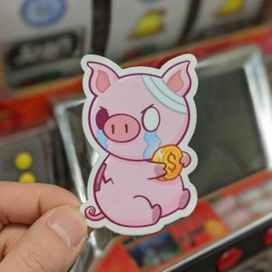 Broke Piggy Vinyl Sticker 3 image 1