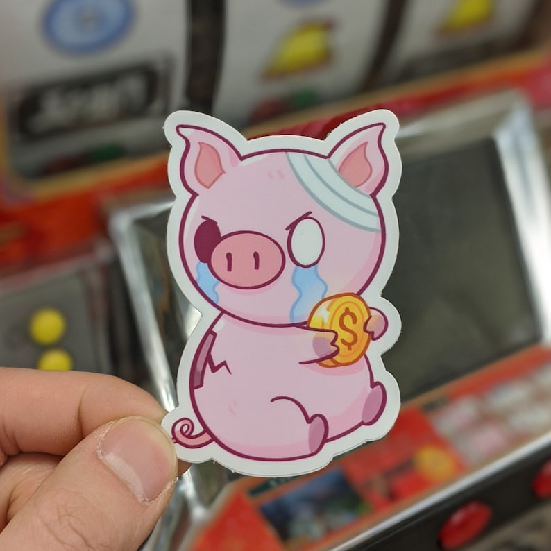 Broke Piggy Vinyl Sticker 3 image 1