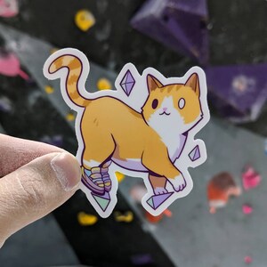 Sticker vinyle chat escalade (3 pouces)