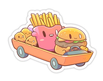 Fast Food Vinyl Sticker (3")