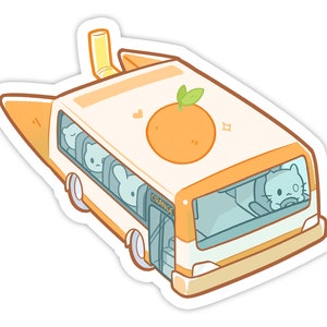 Sinaasappelsap Bus Vinyl Sticker (3")