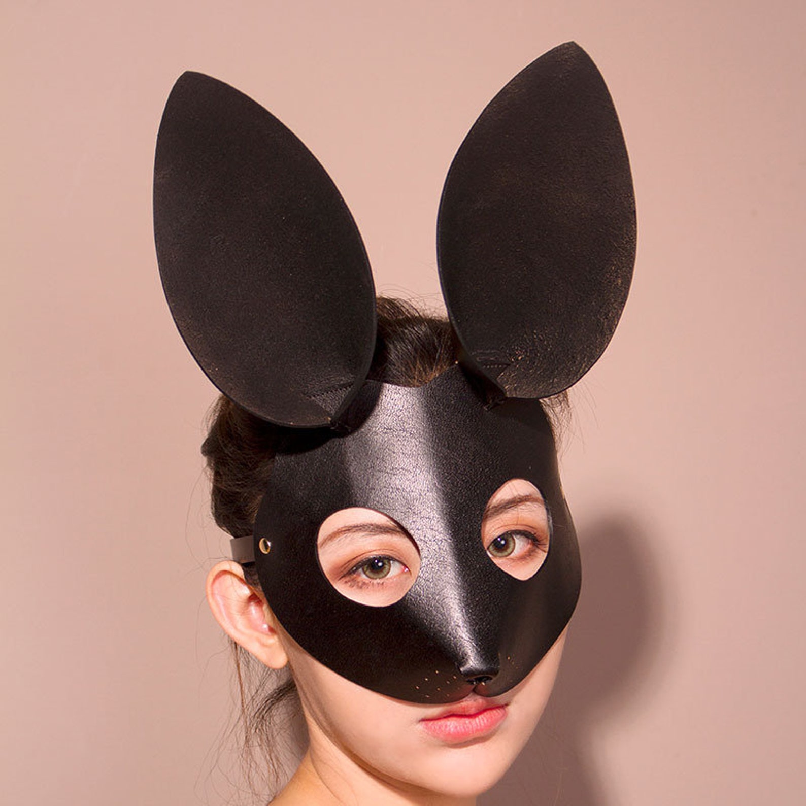 Masque de lapin masque de lapin masque en cuir masque Etsy
