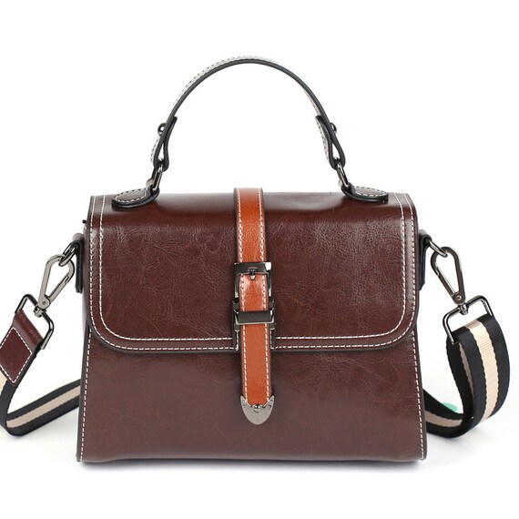 Ladies Crossbody Bag Genuine Leather Handbag Ladies Shoulder | Etsy