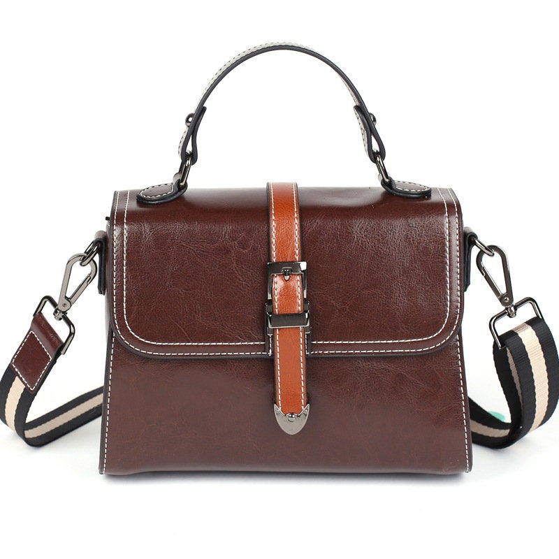 Ladies Crossbody Bag Genuine Leather Handbag Ladies Shoulder | Etsy