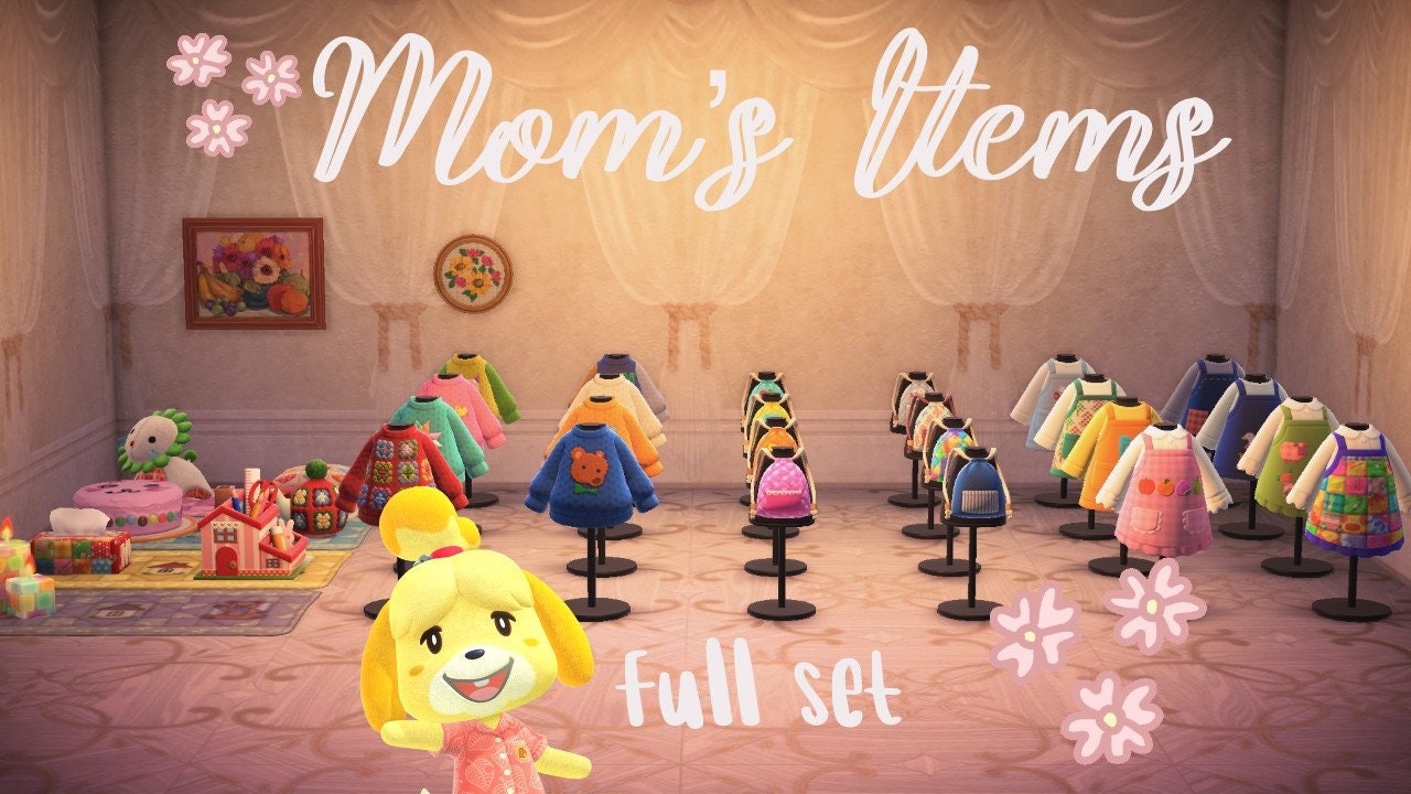 Animal Crossing New Horizons Full Mom's Items Set Etsy