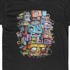 City Stacks Graffiti T-shirt, Graffiti T-shirt, Street-art, T-shirt Urban, Art T-shirt, Urban Tee