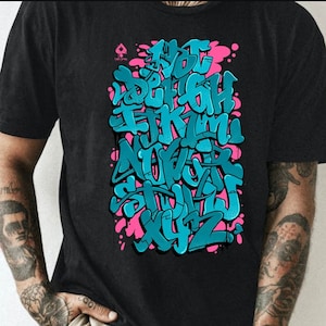 Spade Graffiti T-shirt, Graffiti Alphabet T-shirt, Street-art T-shirt, ABC T-shirt, Art Teacher T-shirt, Urban T-shirt, Hip-Hop T-shirt