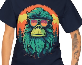 Bigfoot Retro T-shirt, Sasquatch Tee, Vintage Big-Foot T-shirt, Sassy Sasquatch T-shirt, Hipster Bigfoot