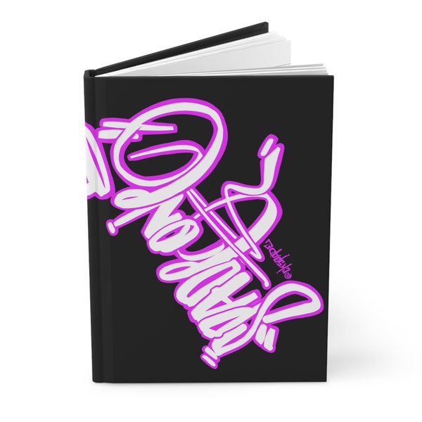 Graffiti Notebook, Lined blank book, Street-art Journal, Sketchbook, Spade Hardcover Journal Matte