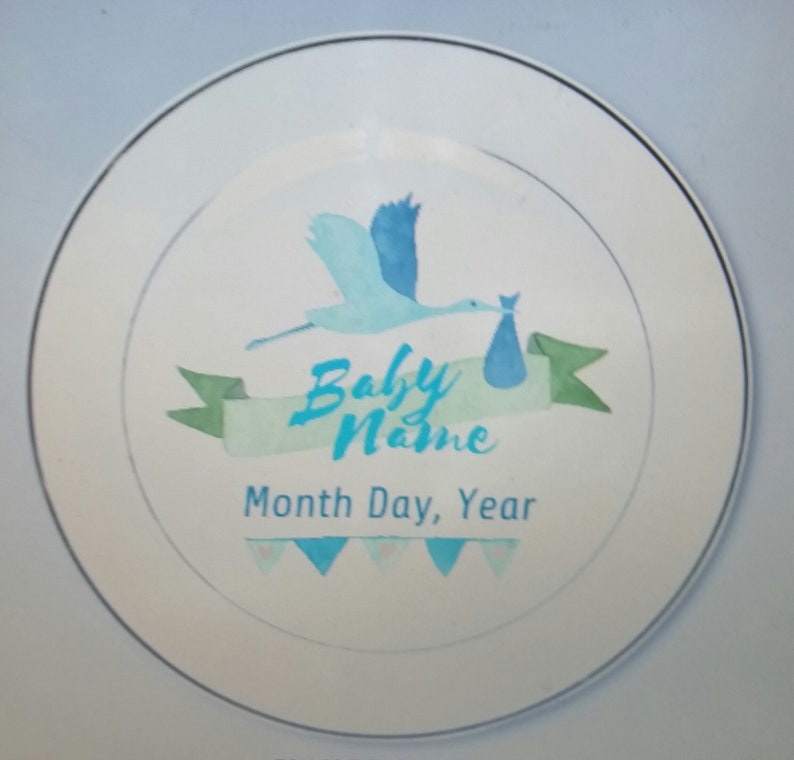Personalized Wedding Birthday Anniversaries Custom PhotoText Decorative Plate with Gold Rims 10.5 diameter with stand.