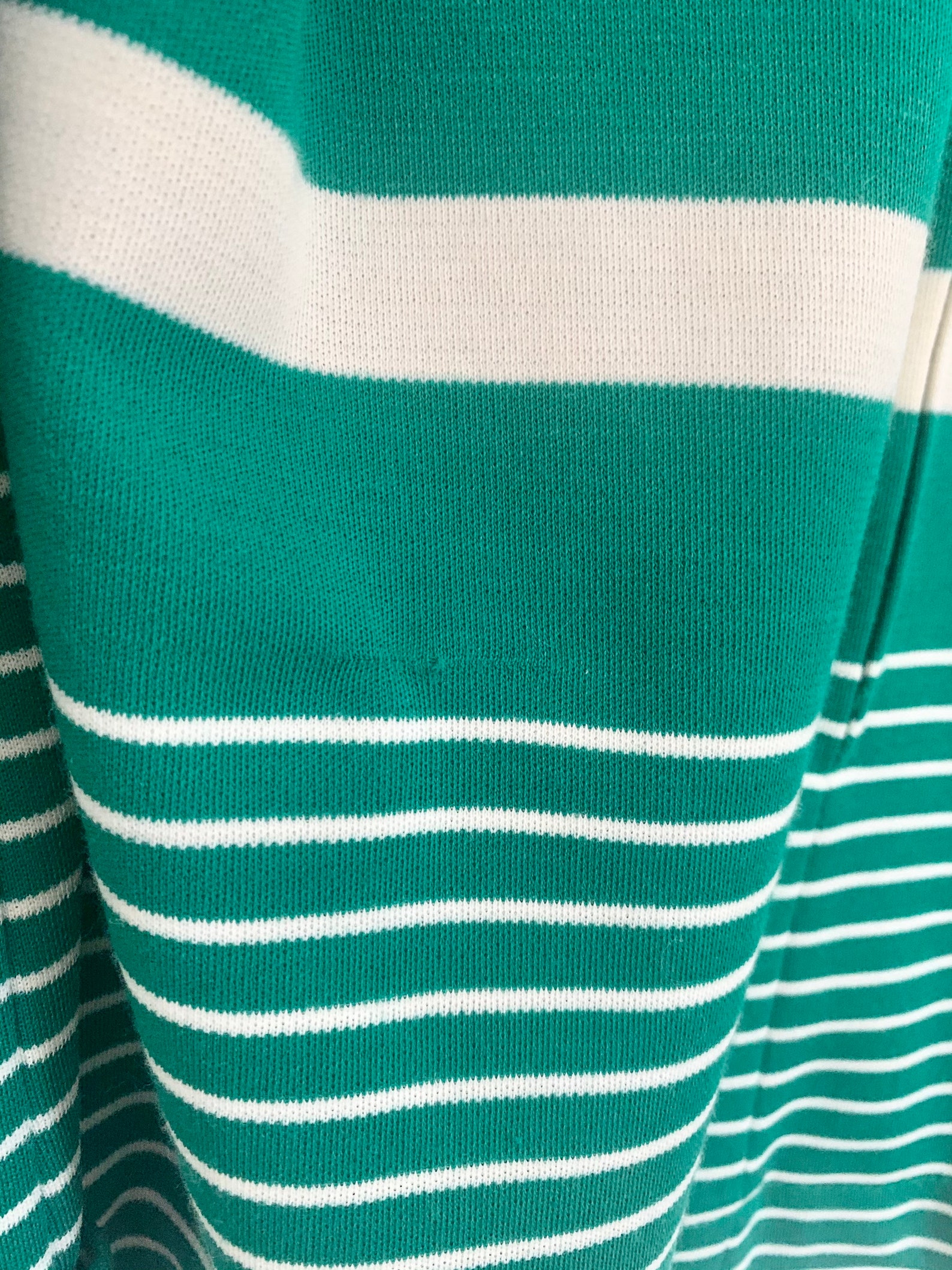 Vintage Butte Knit Striped Green Pullover Top Bell Sleeve | Etsy