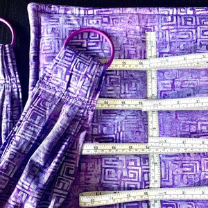Purple Geo Batik Infant Measuring Mat and Weigh Sling Set