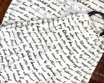 Midwife /Infant Measuring Mat and Weigh Sling Set "Handwritten Letter"