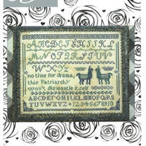 Drama Llama Sampler | Bendy Stitchy Designs | Korsstygnsmönster i primitiv stil | Subversivt korsstygn | Avveckla patriarkatet