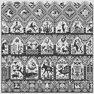 クラフト・布製品 long dog samplers Long Dog Samplers House of Fun - Cross Stitch Pattern