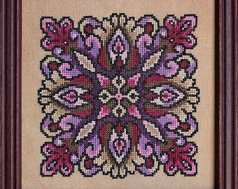 Ruffles | Ink Circles | Mandala Maze Multi-Color Multiple Colorway | Abstract Cross Stitch Pattern | Roll Your Own Adventure Sampler